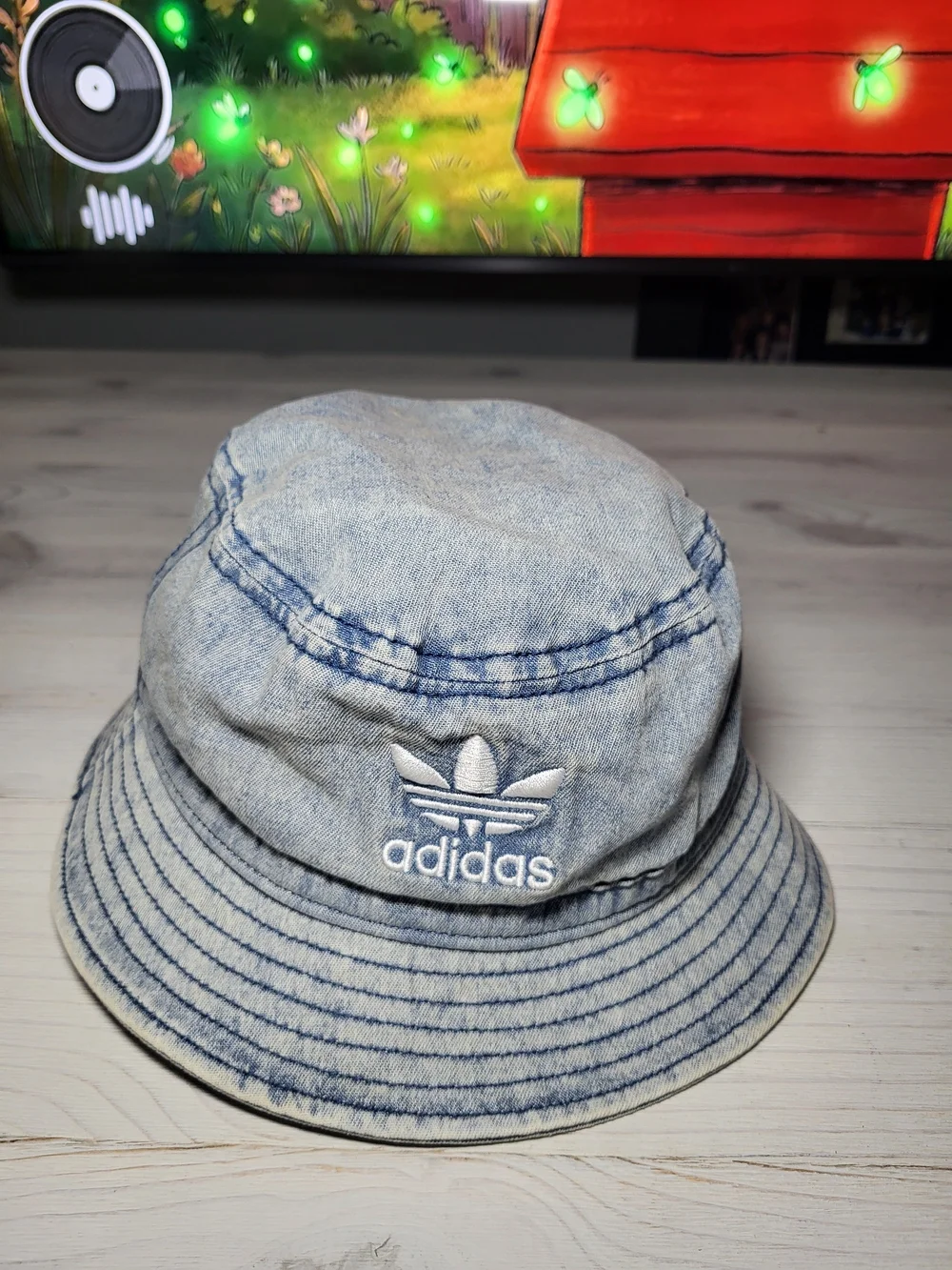 adidas Bucket Hat Light Wash Classic Cotton Denim